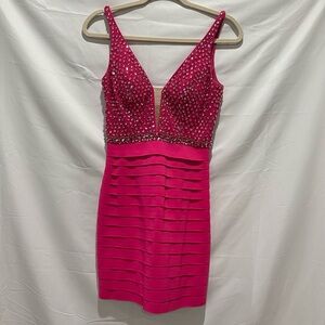 Deep Pink Sherri Hill prom dress or appearance dress